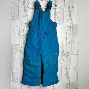 Lands’ End Kids Youth Snow Ski Bibs Pants Squalls Overall Blue Sz 3 Grow A Longs